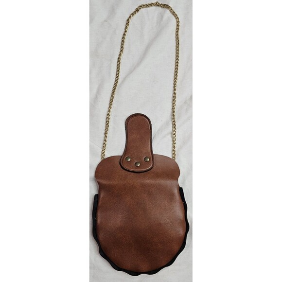 Vintage Nashville Faux Leather Purse with Stamped Floral Design and Chain Strap - Picture 5 of 6